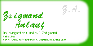 zsigmond anlauf business card